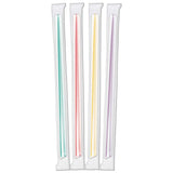 8.5" Wrapped Neon Stripe Smoothie Boba Straws (1249011)