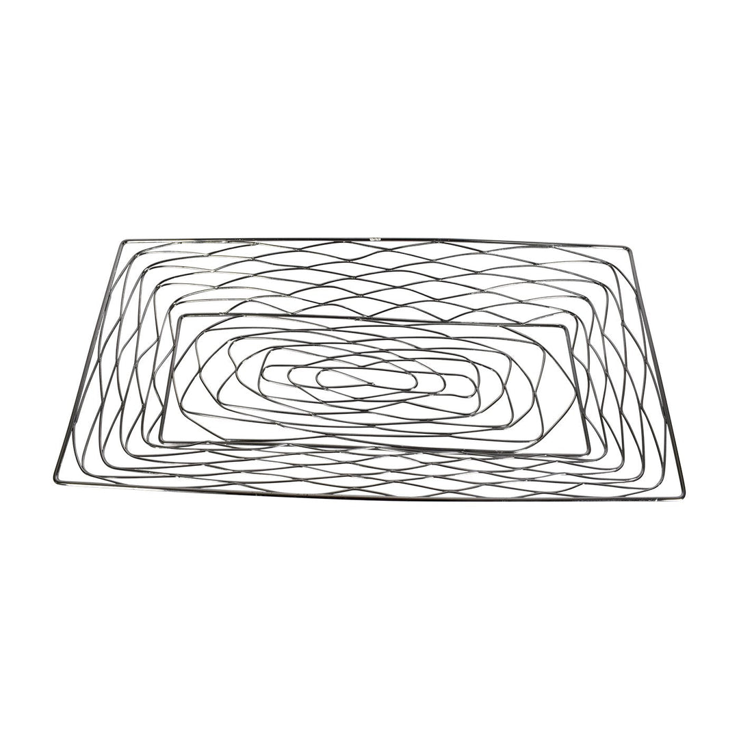 American Metalcraft BNBC33 Chrome Rectangular Birdnest Metal Basket 18.25" American Metalcraft