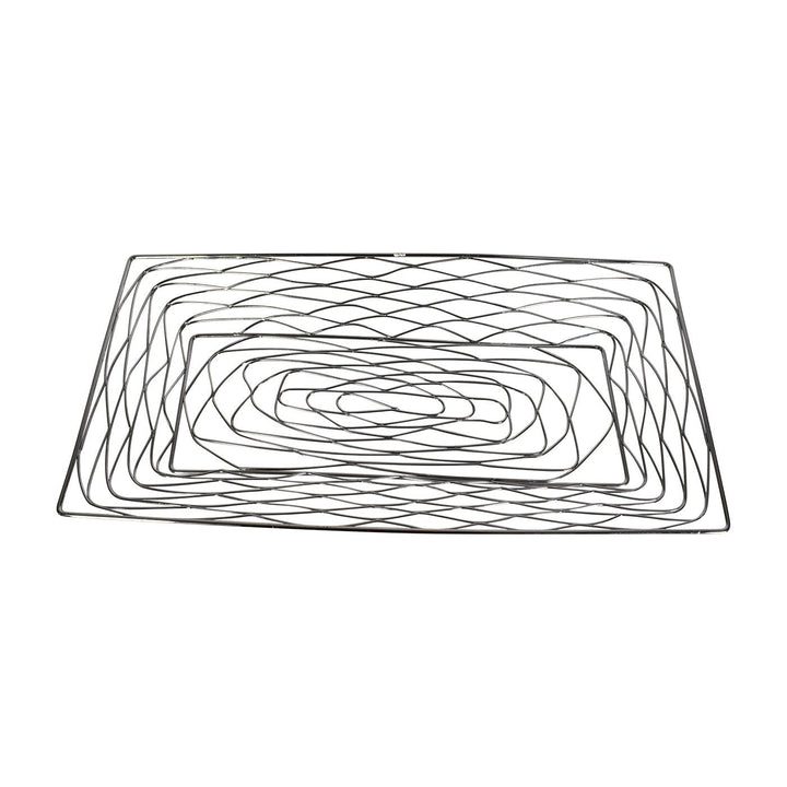 American Metalcraft BNBC33 Chrome Rectangular Birdnest Metal Basket 18.25" American Metalcraft