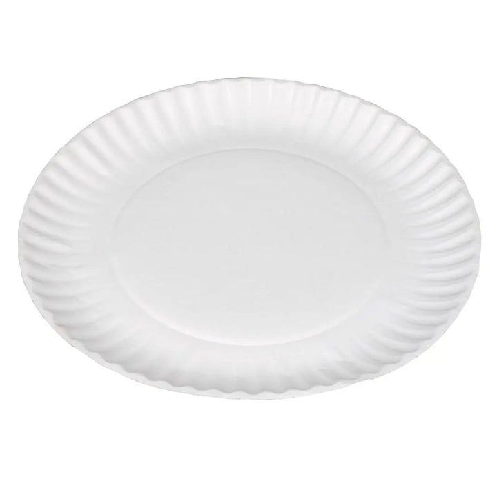 9" Disposable Paper Plates White ShopAtDean