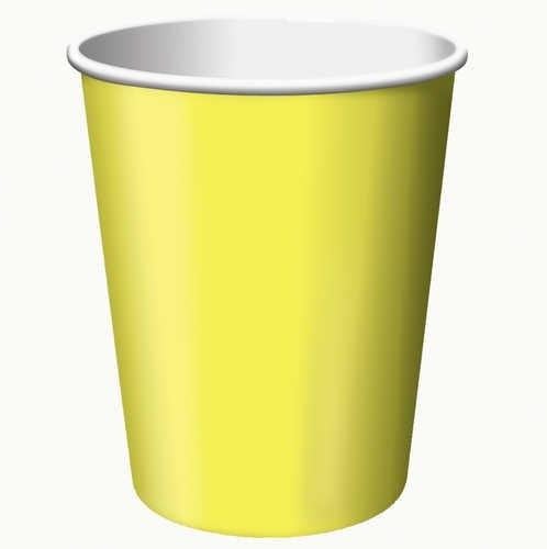 9 Oz Mimosa Yellow Paper Cups