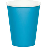 Creative Converting 9 oz Turquoise Disposable Paper Cups