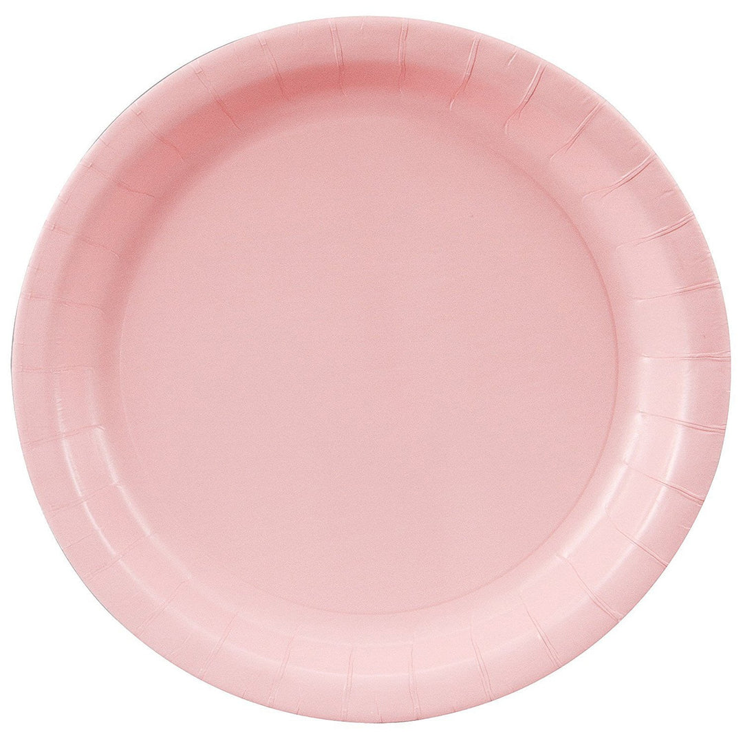 9" Round Pink Paper Plates