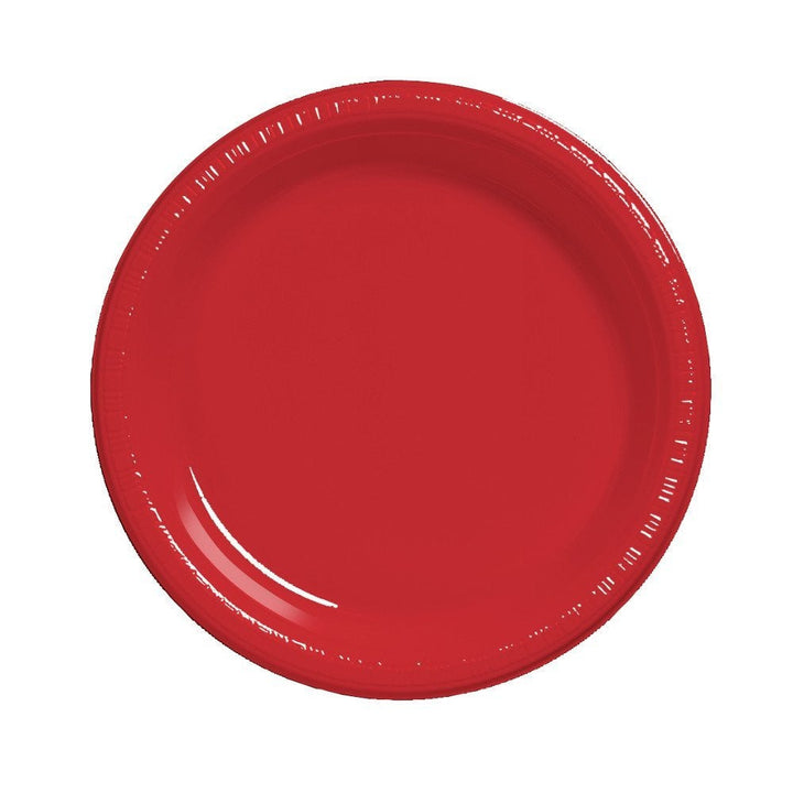 Creative Converting 7" Round Red Plastic Plates Creative Converting