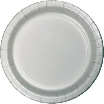 Creative Converting 9" Round Silver Paper Plates Creative Converting