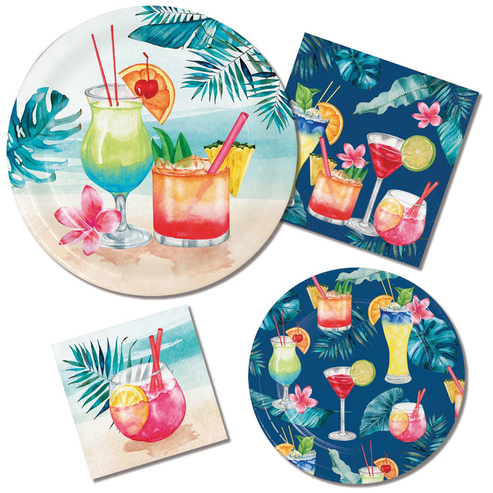 9" Round Summer Breeze Paper PlatesShopAtDean