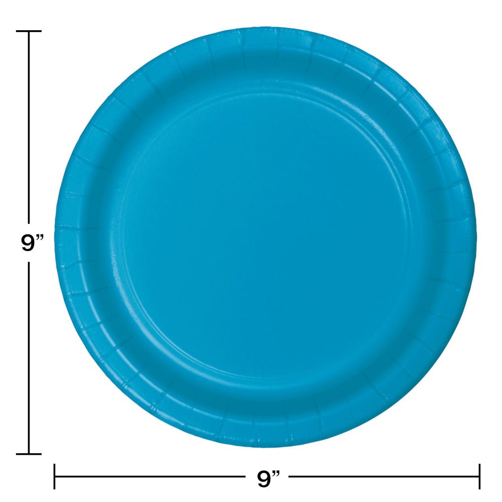 Creative Converting 9" Round Turquoise Paper Plates Creative Converting