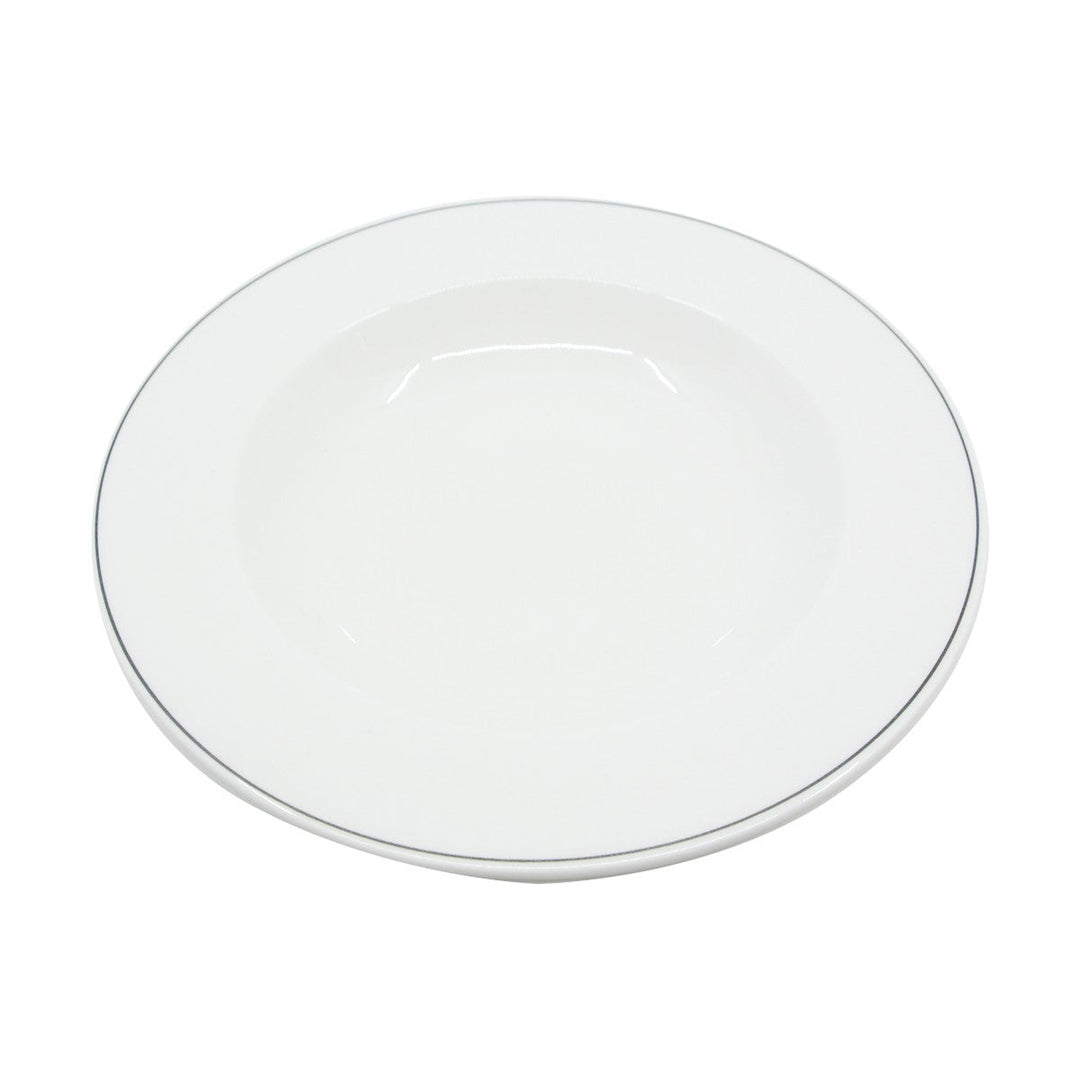 9" Soup Plate Black Line Rim 8 oz