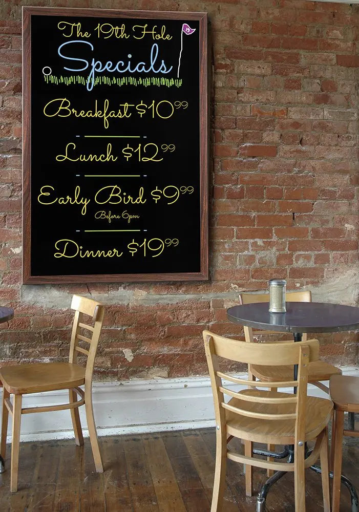Chef Master 90071 24"X36" Large Wood Frame Marker Board