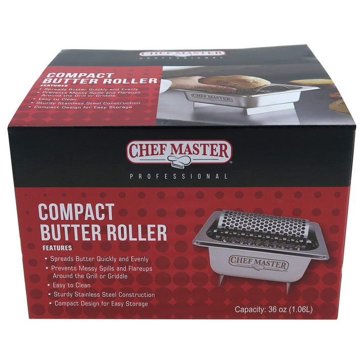 Chef Master 90244 Compact Stainless Steel Butter Roller