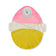 12' Pink White and Yellow Easter Egg Garland