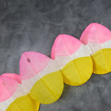 12' Pink White and Yellow Easter Egg Garland