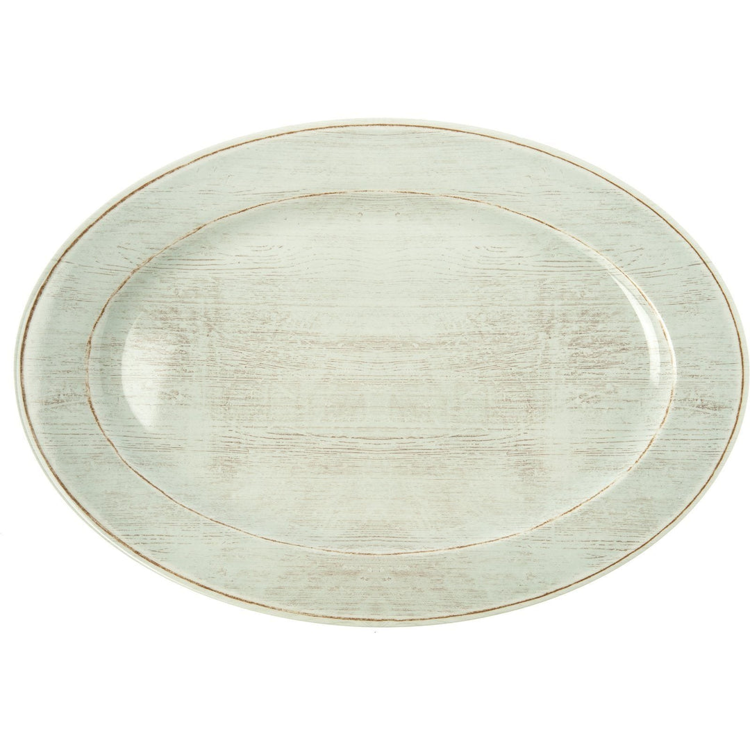 Carlisle Grove 6402106 Buff Melamine Oval Platter 20" x 14"