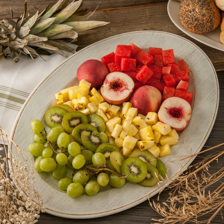 Carlisle Grove 6402106 Buff Melamine Oval Platter 20" x 14" Carlisle