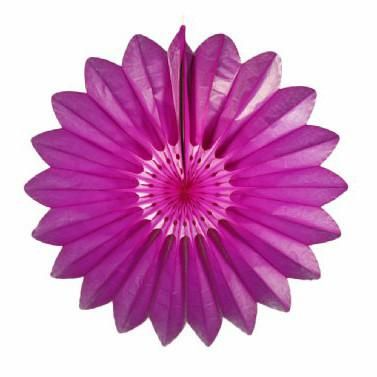 27" Magenta Tissue Paper Fan