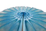 27" Neon Blue Tissue Paper Fan