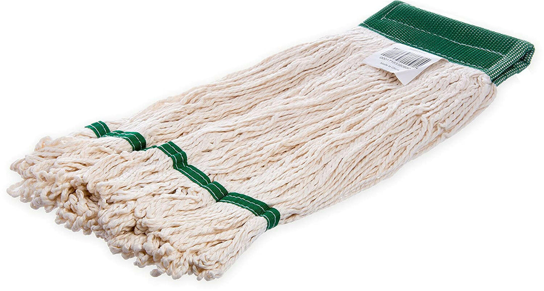 Carlisle 36952002 Medium Loop End Bamboo Silk Mop Head with Green Band