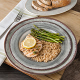 Carlisle Mingle 5400618 Smoke Melamine Round Charger 12.5"