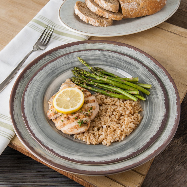 Carlisle Mingle 5400618 Smoke Melamine Round Charger 12.5" Carlisle