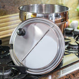Carlisle 607707H 9.5" Stainless Steel Hinged Cover for 7 qt 7707 Bain Marie
