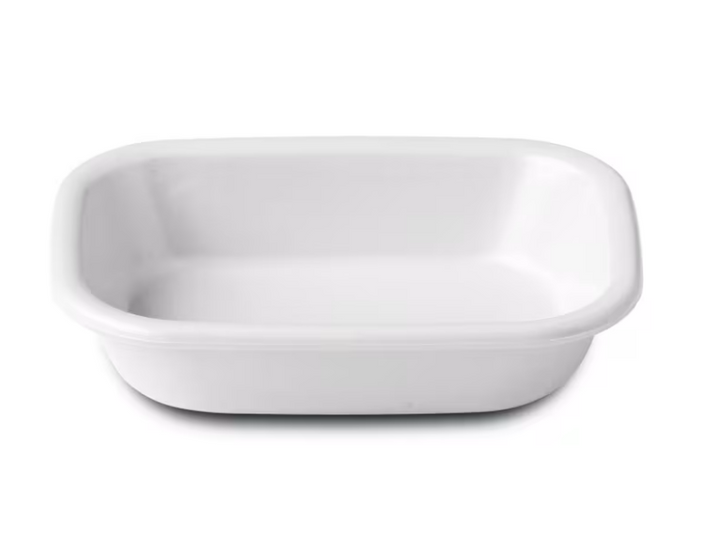 Carlisle DX4T102 6 oz White Rectangle Reusable Thema-Cite Side Dish Carlisle