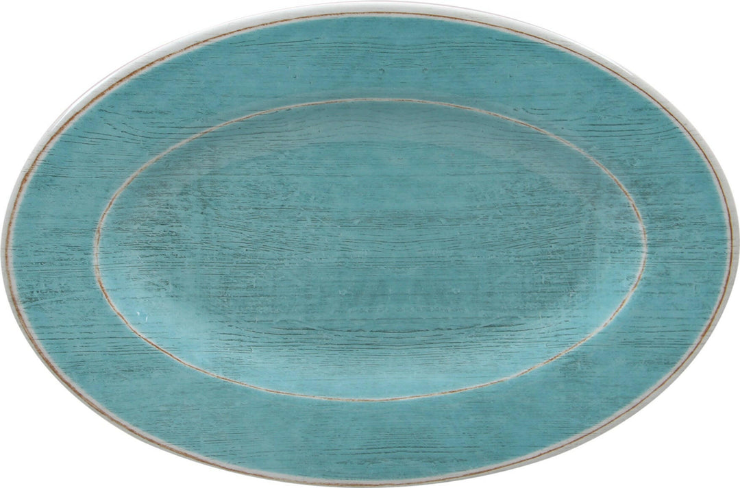 Carlisle Grove 6402115 Aqua Melamine Oval Platter 20" x 14" Carlisle