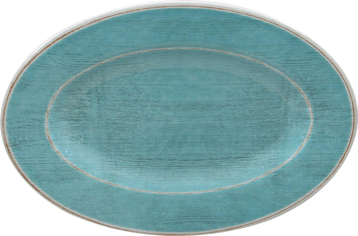 Carlisle Grove 6402115 Aqua Melamine Oval Platter 20" x 14" Carlisle