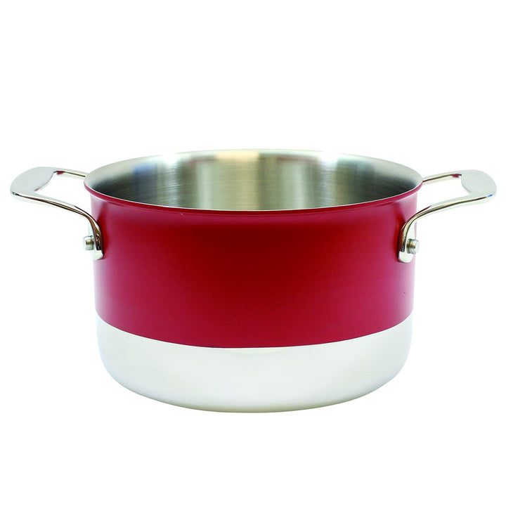 Tablecraft 3 qt Tri-Ply Red Sauce Pan Tablecraft