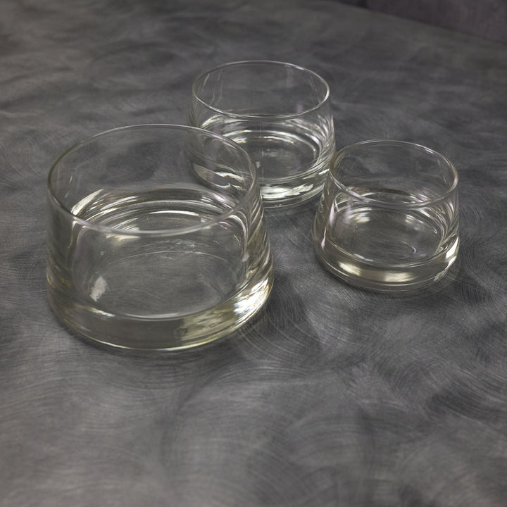 Durobor 797/80 Vertigo 3 Piece Pyramid Glass Bowl Stacking Set