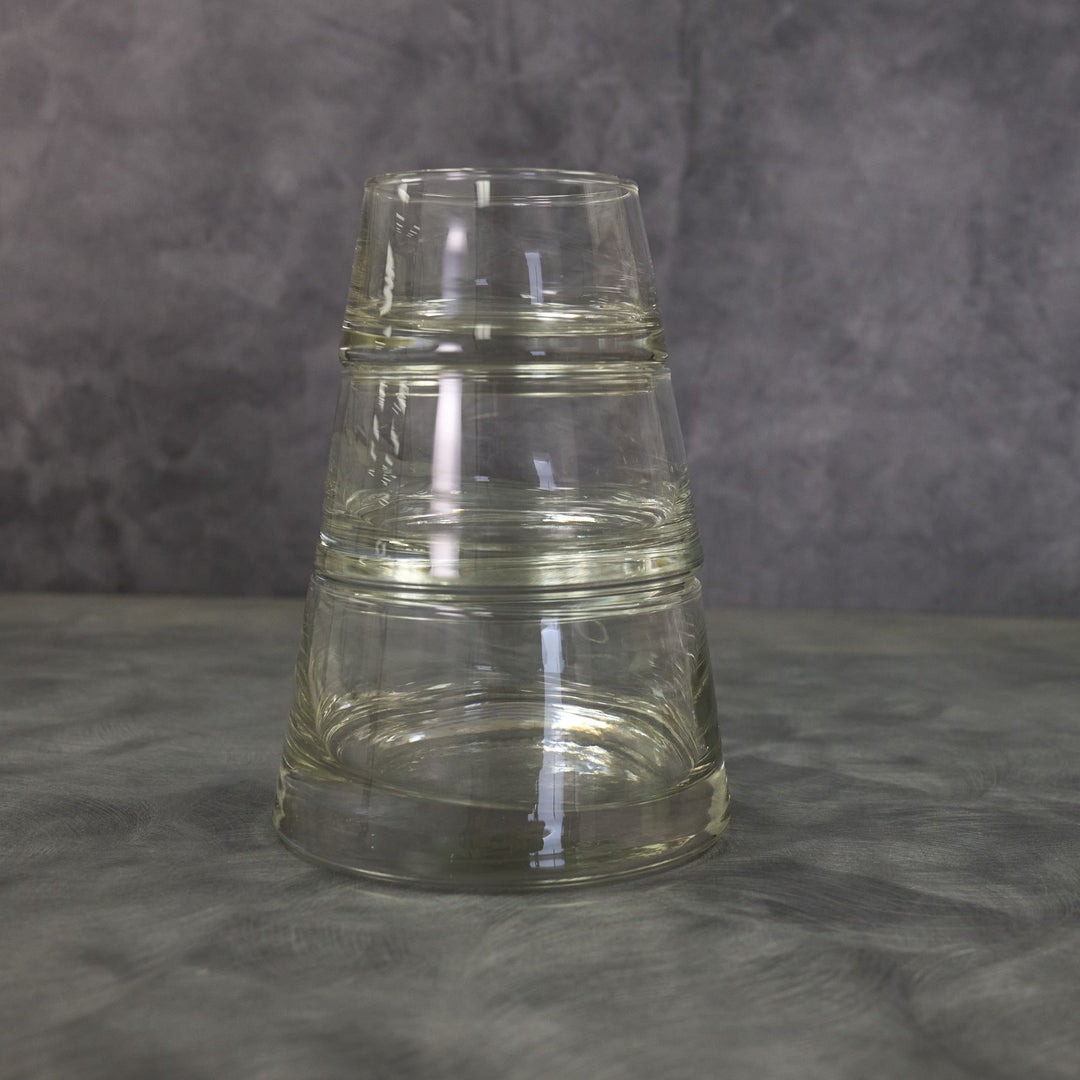 Durobor 797/80 Vertigo 3 Piece Pyramid Glass Bowl Stacking Set