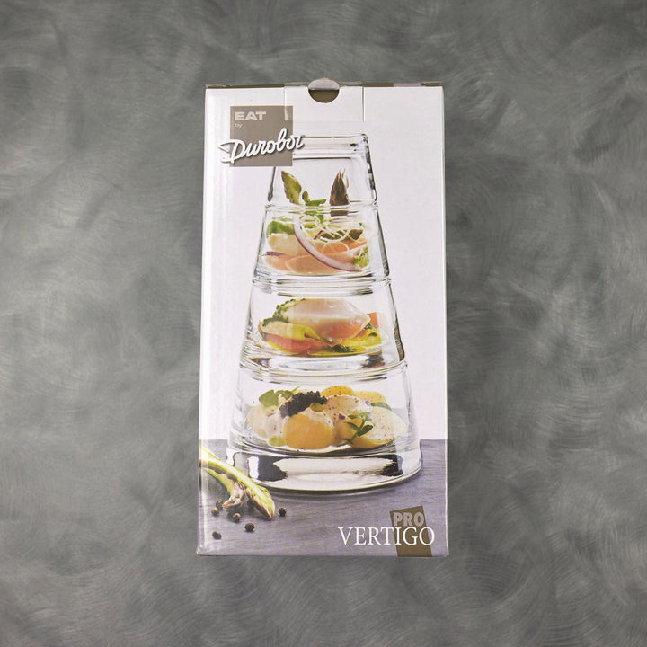 Durobor 797/82 Pro Vertigo 4 Piece Pyramid Glass Bowl Stacking Set Durobor