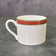 Dudson 2QDT002G White 8 oz Teacup with Terracotta and Green Band Wrap