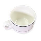 Dudson 2QBP002T White 8 oz Stacking Teacup with Gray Line