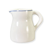 Dudson 3QKM625U White 9 oz Jug Creamer with Blue Line