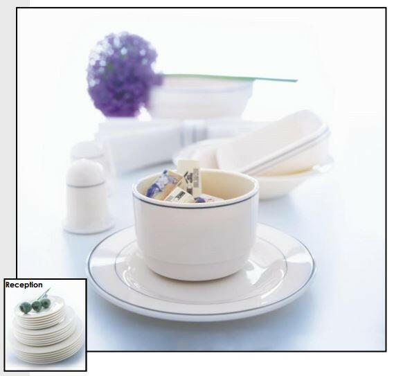 Cardinal 75376 9.375" Reception Grey Band Lunch Plate Cardinal