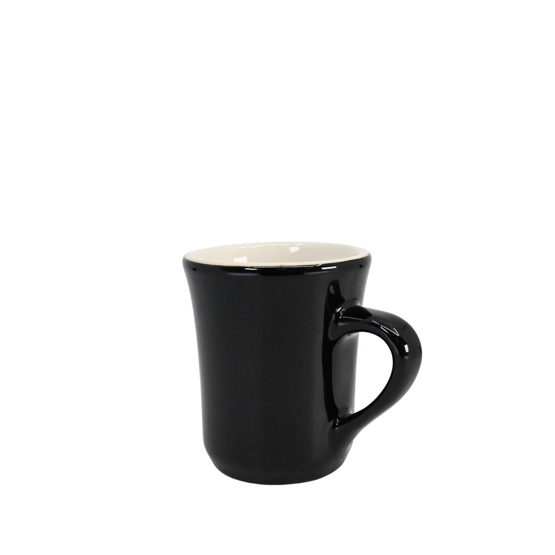 Diversified Ceramics DC122 7.5 oz Black and White Pacific Mug