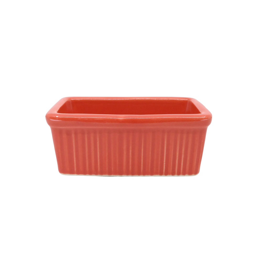 Diversified Ceramics DC20F Fluted Sugar Packet Holder Persimmon