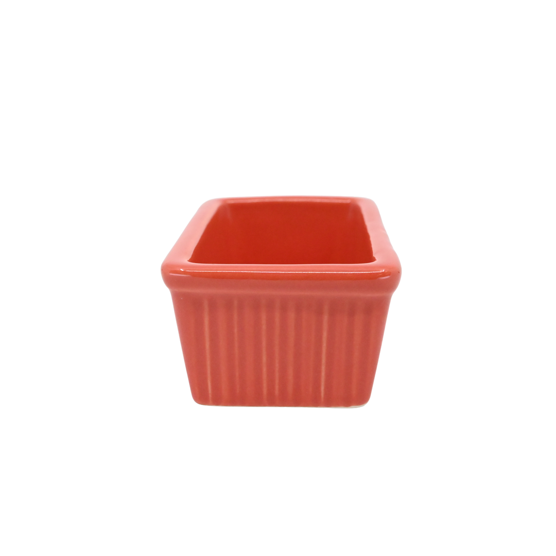 Diversified Ceramics DC20F Fluted Sugar Packet Holder Persimmon