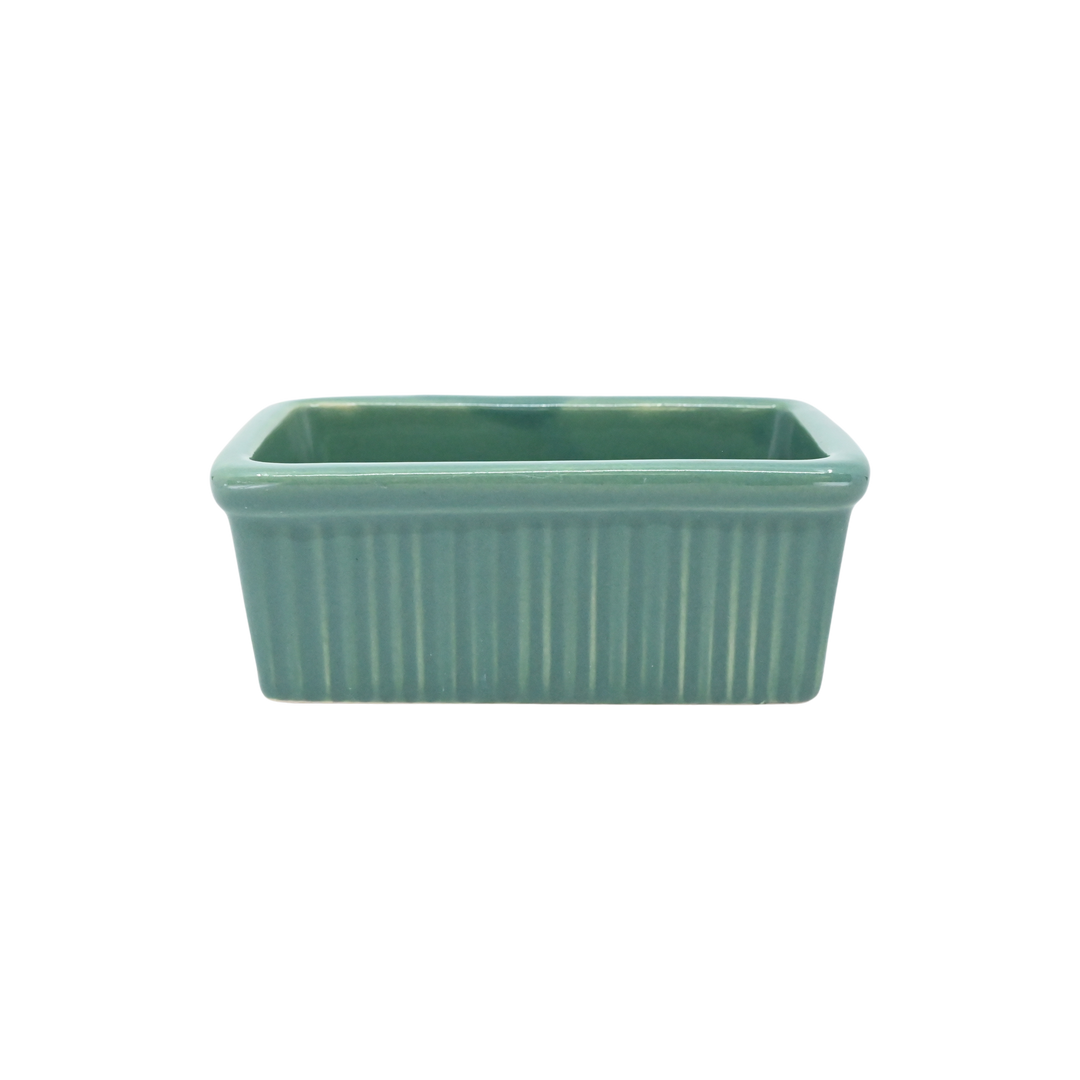 Diversified Ceramics DC20F Fluted Sugar Packet Holder Teal Green