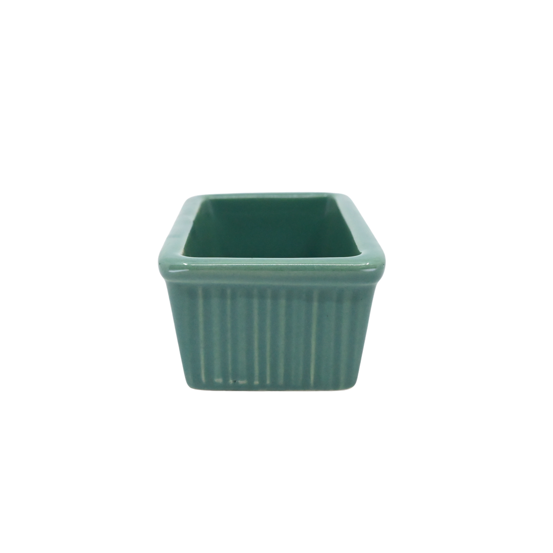 Diversified Ceramics DC20F Fluted Sugar Packet Holder Teal Green