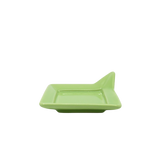 Diversified Ceramics DC892 Kiwi Green Handled Square Plate 4-7/8"