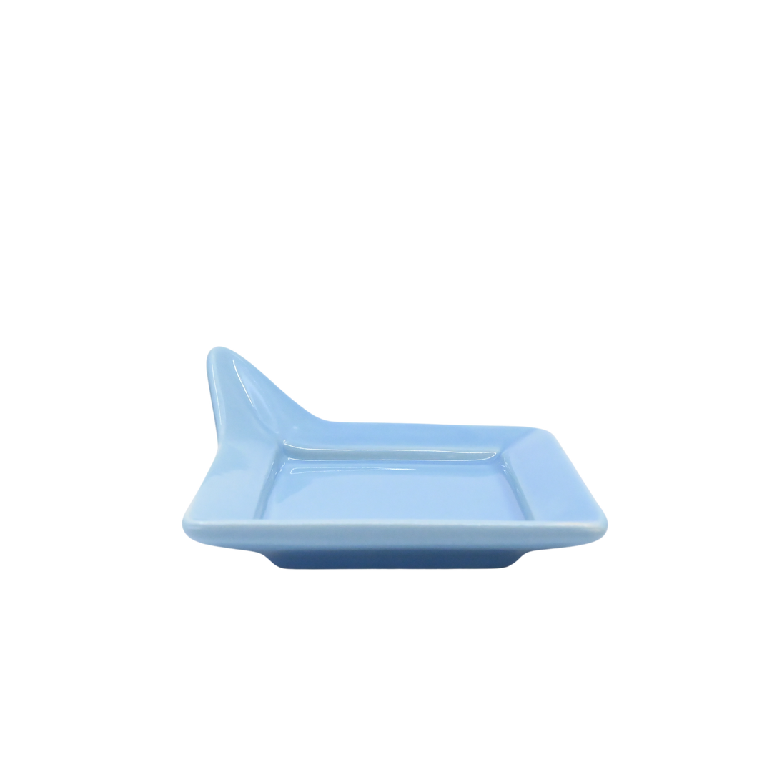 Diversified Ceramics DC892 Powder Blue Handled Square Plate 4-7/8"