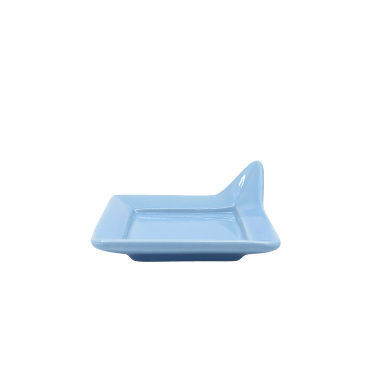 Diversified Ceramics DC892 Powder Blue Handled Square Plate 4-7/8"