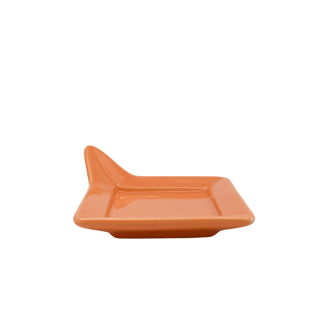 Diversified Ceramics DC892 Pumpkin Handled Square Plate 4-7/8"