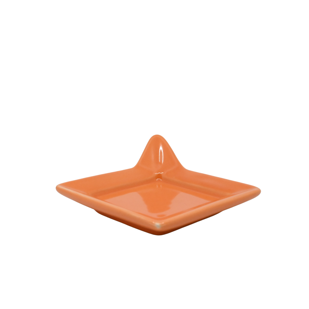 Diversified Ceramics DC892 Pumpkin Handled Square Plate 4-7/8"