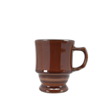 Diversified Ceramics DC125 8 oz Footed Stacking Mug Loredo Brown