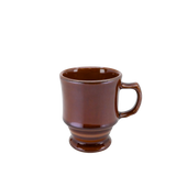Diversified Ceramics DC125 8 oz Footed Stacking Mug Loredo Brown