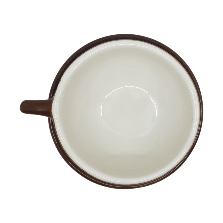 Diversified Ceramics DC1345 14 oz Chocolate Brown and White Jumbo Cup