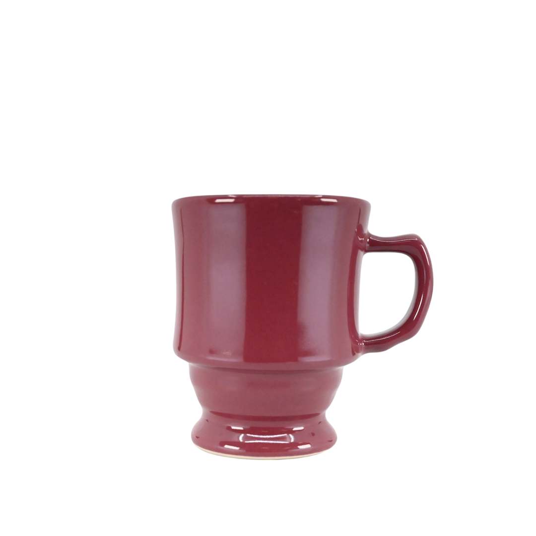 Diversified Ceramics DC125 8 oz Footed Stacking Mug Burgundy
