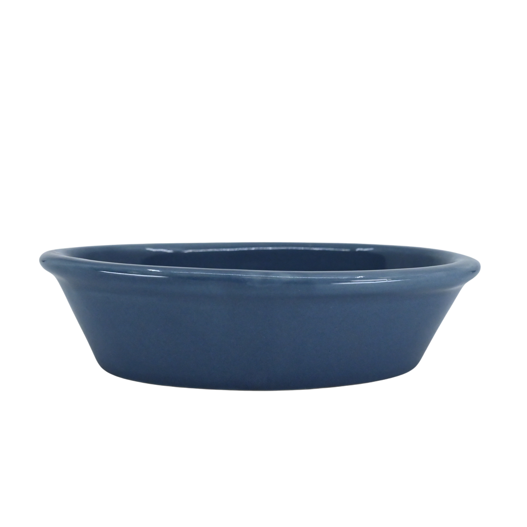 Diversified Ceramics DC536 9 oz Rolled Edge Oval Baker Huckleberry Blue